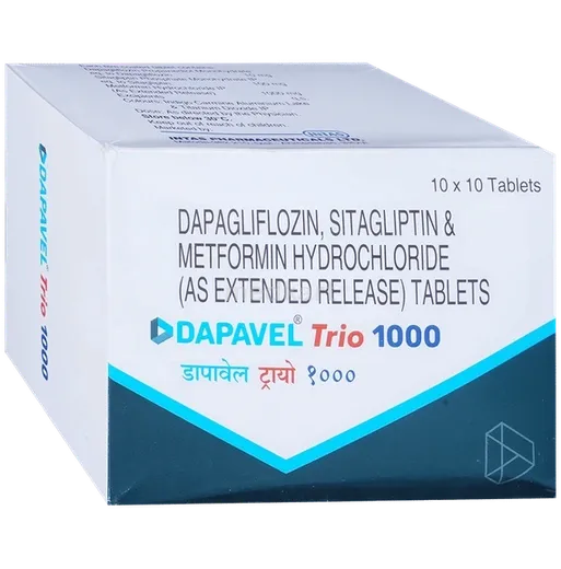 dapavel trio 1000mg tablet 10's